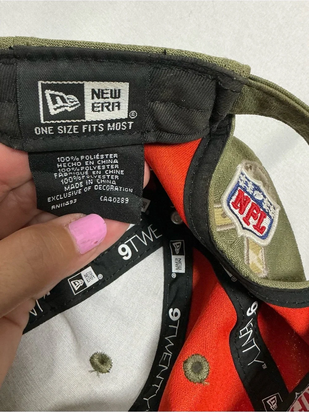 New Era 9twenty New Orleans saints Olive Green Fleur-de-Lis Military Patch Cap